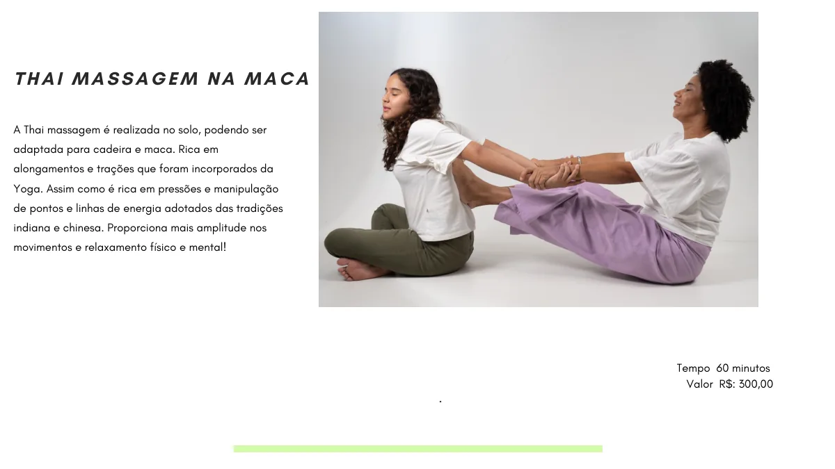 Thai Massagem na Maca