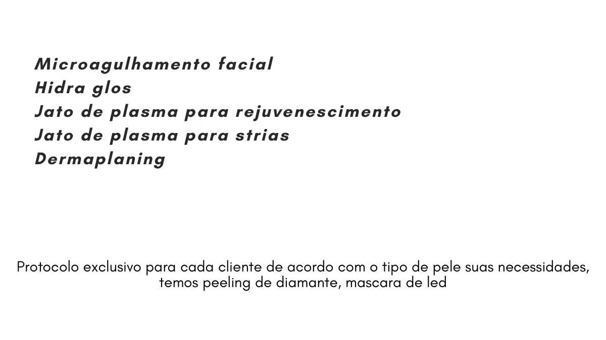 Protocolos Faciais Personalizados